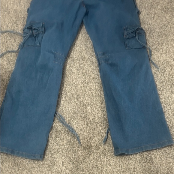 Stylish Blue Utility Jumpsuit - Picture 7 of 9